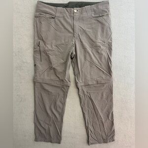 Outdoor Research Ferrosi Pants 36x32 Men's Nylon Gray Zip Hiking Convertible